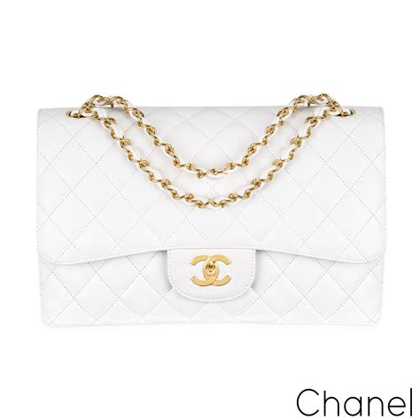 white jumbo chanel|chanel vintage jumbo.